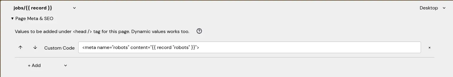 Meta Custom Field Dynamic attributes